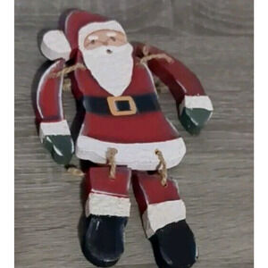 carved wooden santa